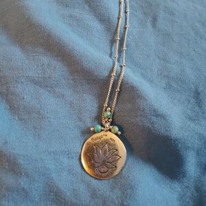 Nwot Satya Sterling Silver 925 Lotus Necklace